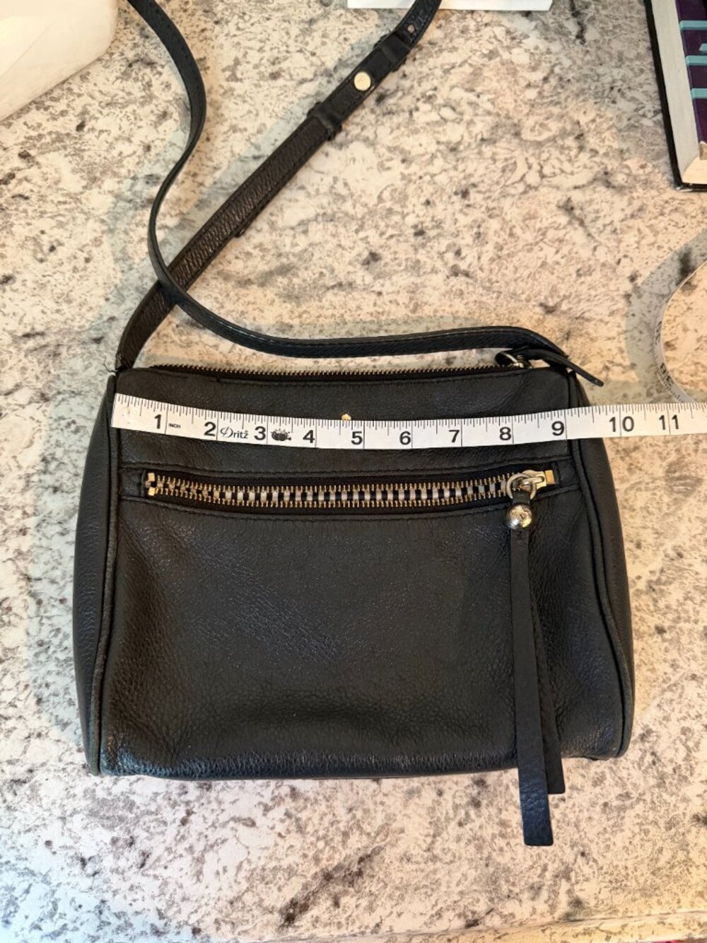 Kate Spade Black Pebbled Leather Crossbody Bag Gold Hardware - Picture 15 of 15